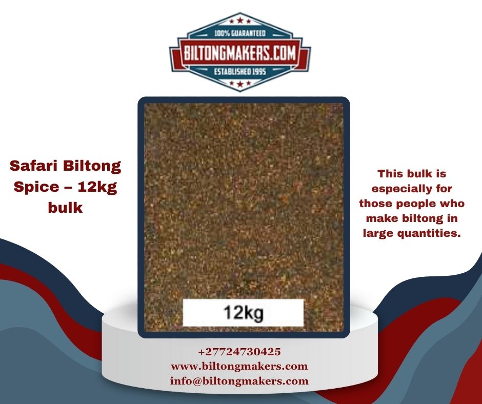 This image has an empty alt attribute; its file name is Safari-Biltong-Spice-%E2%80%93-12kg-bulk-22-07-2025.jpg